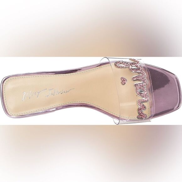 NWOB Blue by Betsy Johnson Sb-Mint Slide Sandal pink bridesmaid Sz 9 - Picture 5 of 9